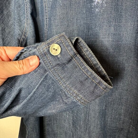 Napa Valley Floral Denim Jacket Sz 1X - Picture 5 of 8